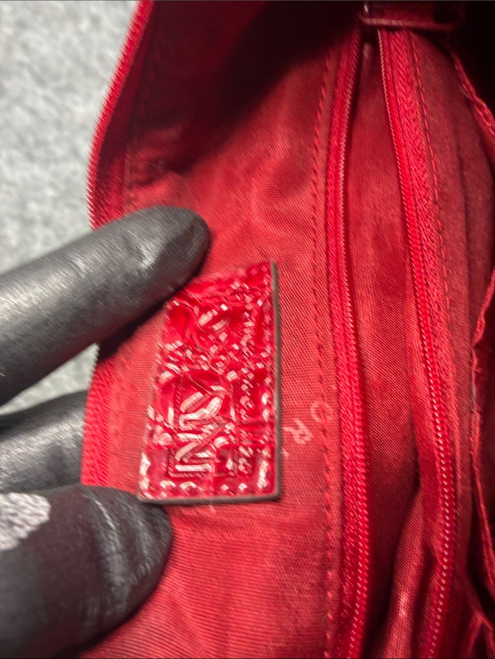 New York & Company Red Croc-Embossed Shoulder Bag with Buckle Accent - Picture 5 of 6